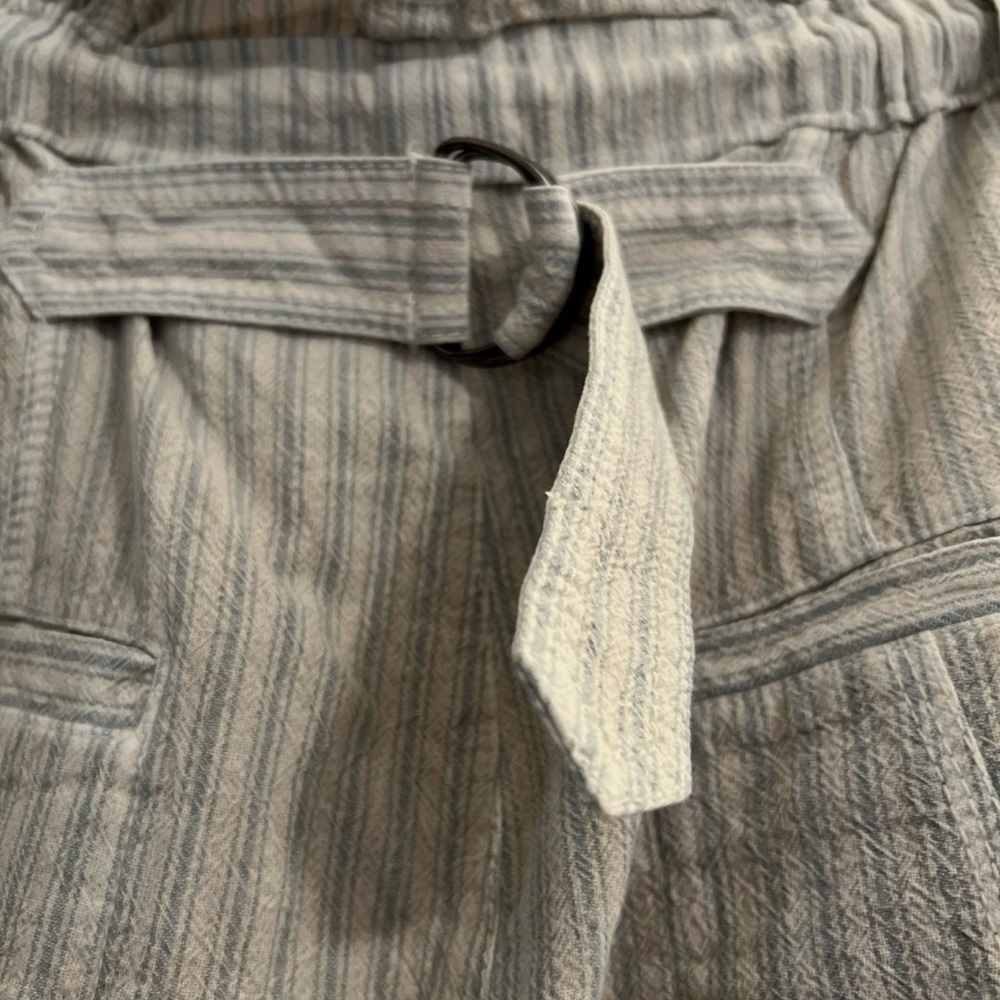 Rare - Free People Runyon oversized Pant Sky Blue / Crème Stripe - Picture 4 of 8